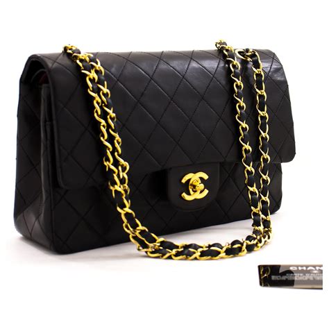 chanel medium black purse|authentic Chanel black purse.